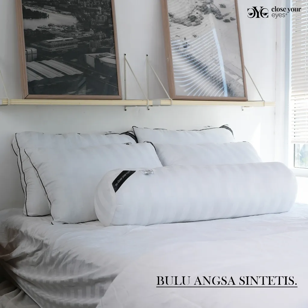 Paket Bundling Bantal & Guling - Microfiber Bulu Angsa Sintetis